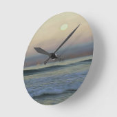 Pastel Pink and Blue Dalyan Beach Sunset Ronde Klok (Hoek)