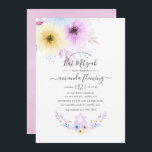 Pastel Pink and Blue Floral Bat Mitzvah Kaart<br><div class="desc">Pastelbloemen slaan op mitzvah en nodigen u uit om aan uw specificaties van de gebeurtenis te voldoen.</div>