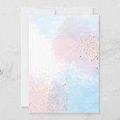 Pastel Pink and Blue Waterverf Bachelorette Party Kaart (Achterkant)