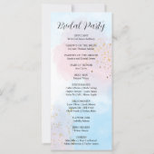Pastel Pink and Blue Waterverf Wedding Programme (Achterkant)