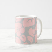 Pastel Pink and Grey Floral Koffiemok (Voorkant rechts)