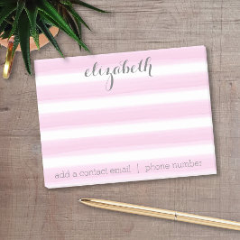Pastel Pink and Grey Stationery Suite for Women Post-it® Notes