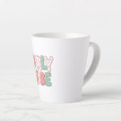 Pastel Pink and Teal Girly Aesthetic Latte Mok (Rechterhoek)