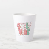 Pastel Pink and Teal Girly Aesthetic Latte Mok (Voorkant)