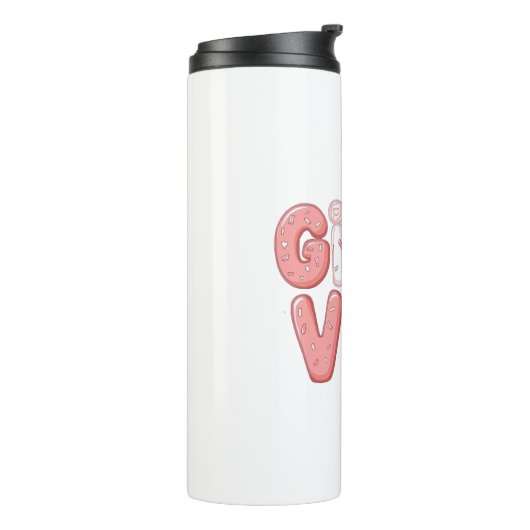 Pastel Pink and Teal Girly Aesthetic Thermosbeker (Gedraaid links)