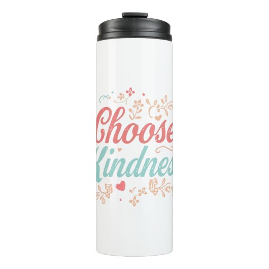 Pastel Pink and Teal Inspirational Message Thermosbeker (Voorkant)