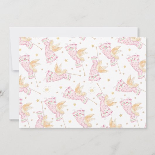 Pastel Pink Angel | Merry Christmas Photo (Achterkant)