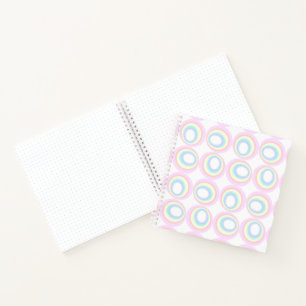 Pastel Pink Aqua Yellow Rainbow Circles Journal Notitieboek