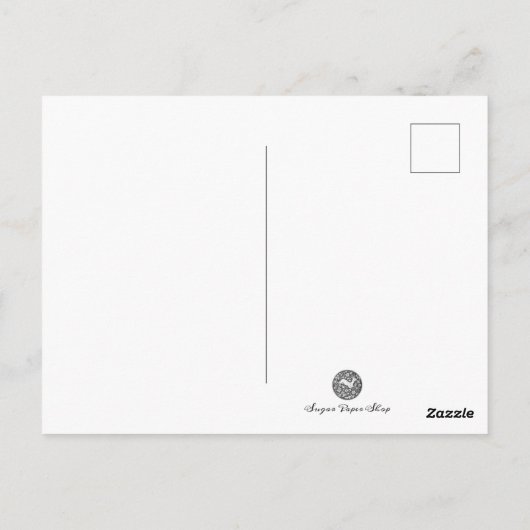 Pastel Pink Art Deco 1920s Mode Illustratie Po Briefkaart (Achterkant)