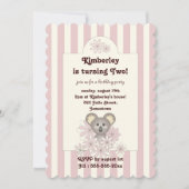 Pastel Pink Baby Koala Girl Birthday Kaart (Voorkant)