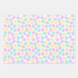 PASTEL PINK BLAUW PAARSE GROENE EASTER EASTER EICG INPAKPAPIER VEL