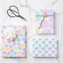 PASTEL PINK BLAUW PAARSE GROENE EASTER EASTER EICG INPAKPAPIER VEL