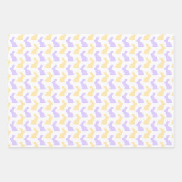 PASTEL PINK BLAUW PAARSE GROENE EENVOUDIGE BUNNEN INPAKPAPIER VEL