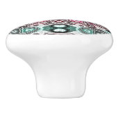 Pastel Pink Blauwgroen Blauw Groen Hip  Kunstmotif Keramische Knop (Zijkant)