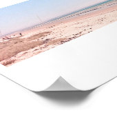 Pastel Pink Blue Beach Ocean Zee Walting Poster (Hoek)