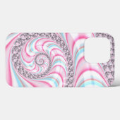 Pastel Pink Blue Candy Cane Spiral Fractal Case-Mate iPhone Case (Achterkant (horizontaal))