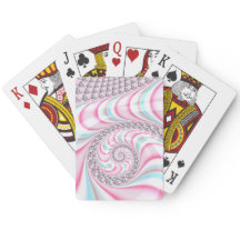 Pastel Pink Blue Candy Cane Spiral Fractal