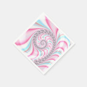 Pastel Pink Blue Candy Cane Spiral Fractal Servet (Hoek)