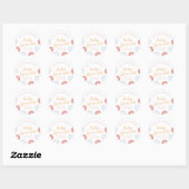 Pastel Pink Blue Donuts Baby Sprinkle Hartelijk da Ronde Sticker (Vel)