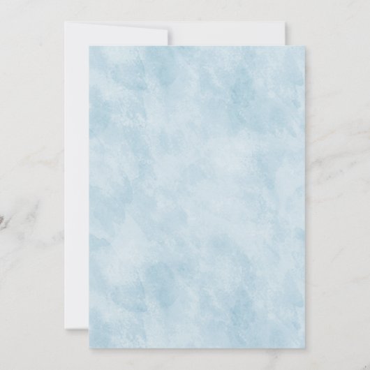 Pastel Pink Blue Floral Rehearsal Dinner Kaart (Achterkant)