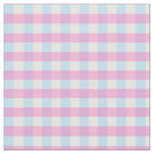 Pastel Pink Blue Gingham geruite cheque Stof (Close Up)