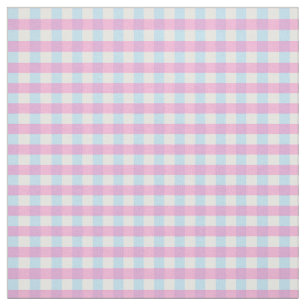 Pastel Pink Blue Gingham geruite cheque Stof