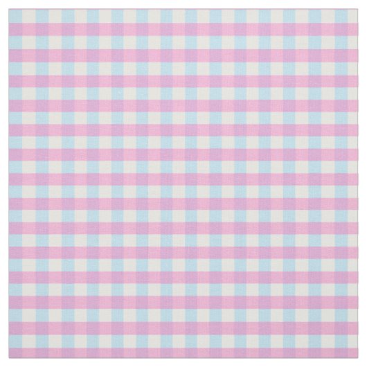 Pastel Pink Blue Gingham geruite cheque Stof (Swatch)