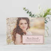 Pastel Pink Blue Green Photo College Trunk Party Kaart (Staand voorkant)