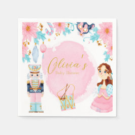 Pastel Pink Blue  Nutkraker Baby shower Servet