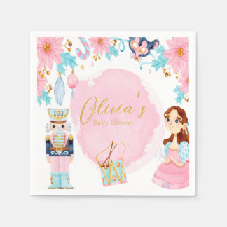 Pastel Pink Blue  Nutkraker Baby shower Servet