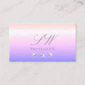 Pastel Pink Blue Ombre mousserende Diamonds Visitekaartje (Voorkant)