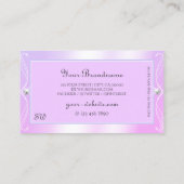 Pastel Pink Blue Sparkle Diamonds Initialen Visitekaartje (Achterkant)