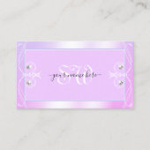 Pastel Pink Blue Sparkle Diamonds Initialen Visitekaartje (Voorkant)