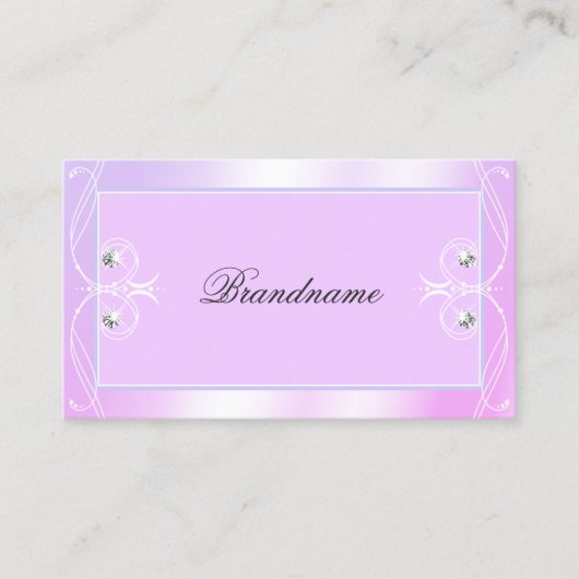 Pastel Pink Blue Sparkle Diamonds  Ornamenten Visitekaartje (Voorkant)