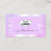 Pastel Pink Blue Sparkle Diamonds voegt  Logo toe Visitekaartje (Voorkant)