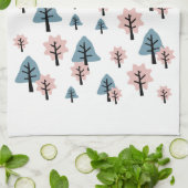 Pastel Pink Blue Tree Cookie Bell Star Kerstmis Theedoek (Gevouwen)