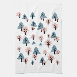Pastel Pink Blue Tree Cookie Bell Star Kerstmis Theedoek