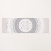 Pastel Pink Blush Mandala Monogram Yogamat (Voorkant (horizontaal))