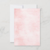 Pastel Pink Blush Roos Floral Geometric Weddenscha RSVP Kaartje (Achterkant)