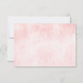 Pastel Pink Blush Roos Floral Geometric Weddenscha RSVP Kaartje (Achterkant)
