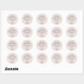 Pastel Pink Body Butter Organic Business Classic Ronde Sticker (Vel)