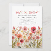 Pastel Pink Boho Wild Flowers Vrijgezellenfeest Kaart (Voorkant)