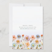 Pastel Pink Boho Wild Flowers Vrijgezellenfeest Kaart (Achterkant)