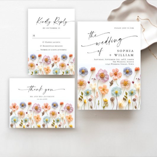 Pastel Pink Boho Wild Flowers Vrijgezellenfeest Kaart