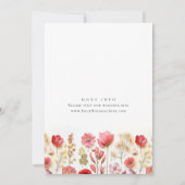 Pastel Pink Boho Wild Flowers Vrijgezellenfeest Kaart (Achterkant)