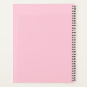 Pastel Pink Boss Lady Logo op persoonlijke titel Planner (Achterkant)