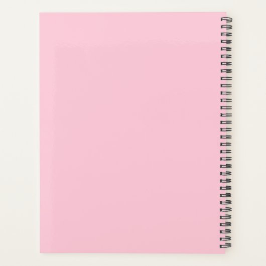 Pastel Pink Boss Lady Logo op persoonlijke titel Planner (Achterkant)
