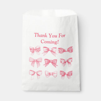 Pastel Pink Bow Birthday Treat Bag Bedankzakje