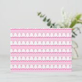 Pastel Pink Bow Seamless Pattern – Cute Aesthetic Kaart (Staand voorkant)