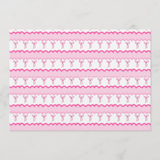 Pastel Pink Bow Seamless Pattern – Cute Aesthetic  Kaart